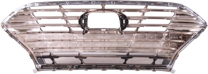Torcia TYG Front Grille Fit for 2018-2019 Hyundai Sonata w/o Intelligent Cruise Cont Std Type Bumper with Chrome Frame, OE Style Replacement Non-Active Exterior Grille, Replaces 86350-C2AA0 HY1200217 - Image 3